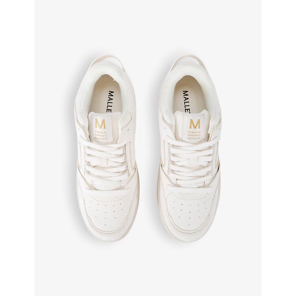 Compton logo-embossed leather low-top trainers