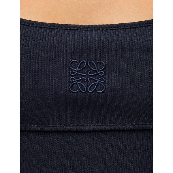 Anagram logo-embroidered stretch-cotton top