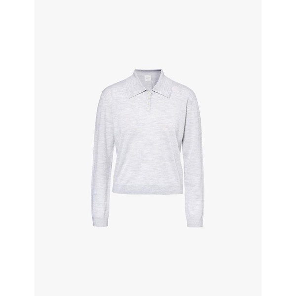 James long-sleeve merino-wool polo jumper