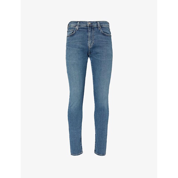 London tapered stretch-denim jeans