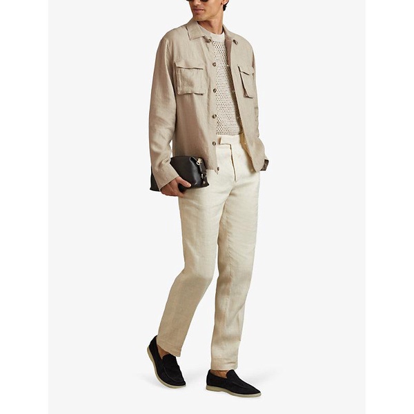 Viera patch-pocket long-sleeve linen overshirt