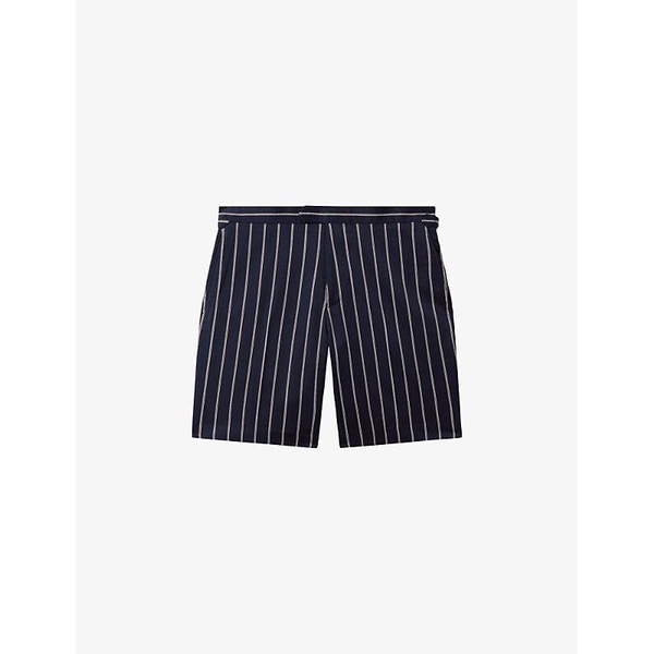 Lake stripe-print slim-fit stretch-woven shorts