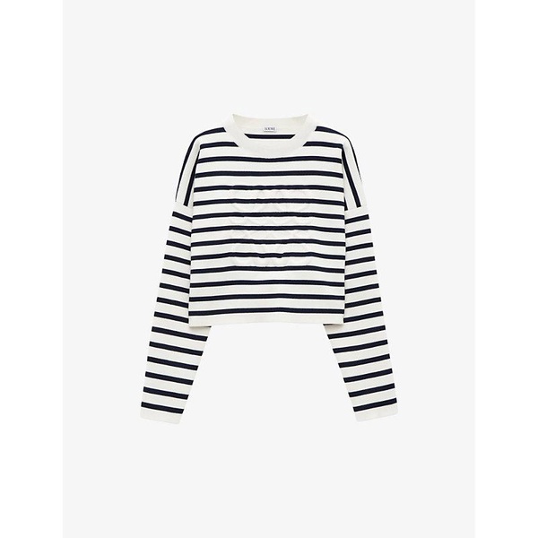 Anagram striped stretch-knitted jumper