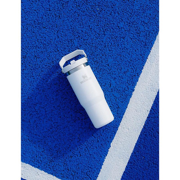 Iceflow™ flip-straw recycled stainless-steel bottle 890ml