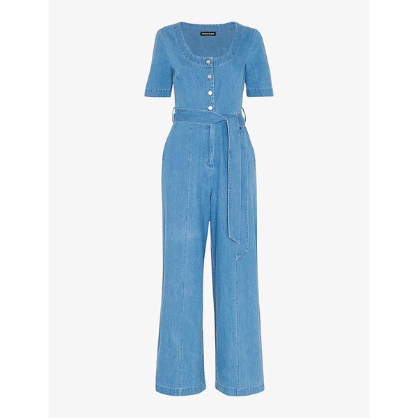 Freyja scoop-neck denim jumpsuit