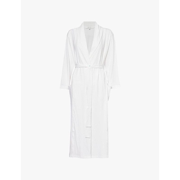 Carina patch-pocket organic pima-cotton robe