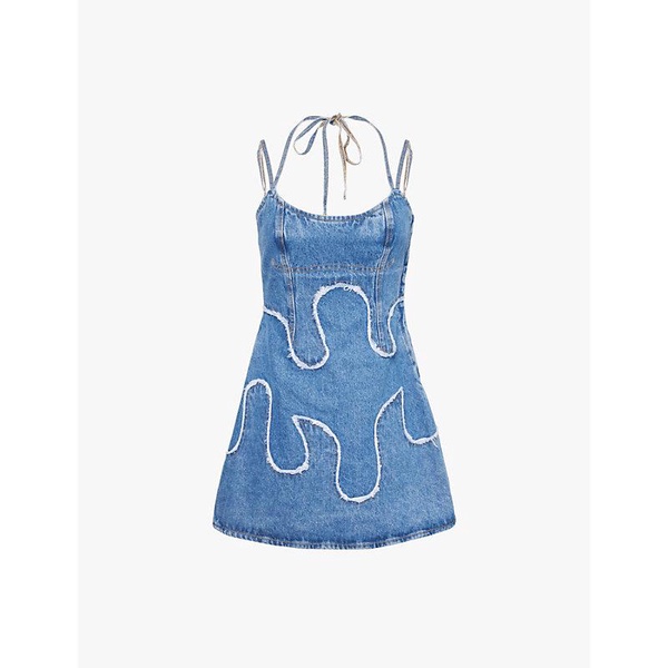 Levi's x Adsb Andersson Bell flared fringed mini denim dress