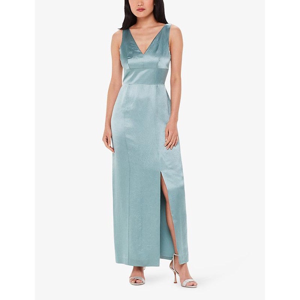 Charlotte V-neck satin maxi dress