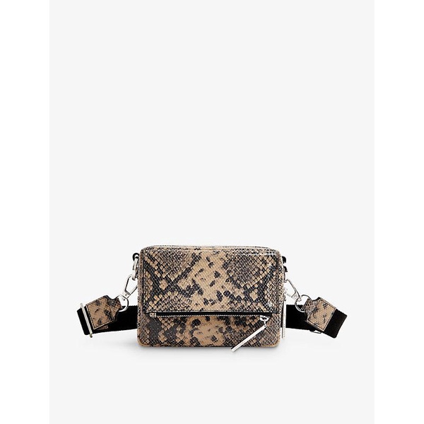 Bibi snake-print leather cross-body bag