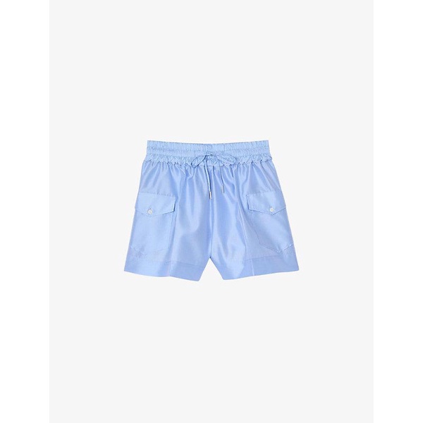 high-waisted elasticated-waist shorts