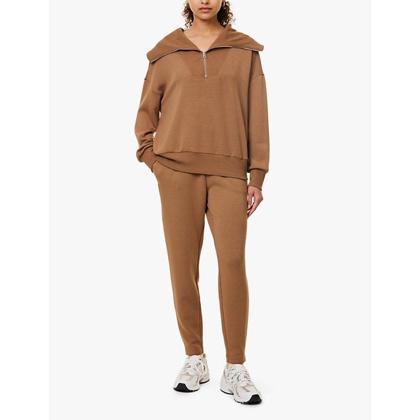 Catherine half-zip stretch-woven sweatshirt