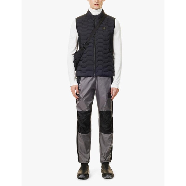 Granite brand-plaque slim-fit shell-down gilet