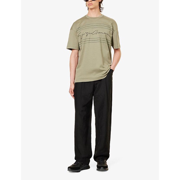 Relaxed-fit straight-leg woven-blend trousers