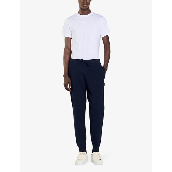 Logo-patch regular-fit stretch-woven jogging bottoms