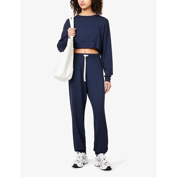 Oversized stretch-jersey fleece jogging bottoms