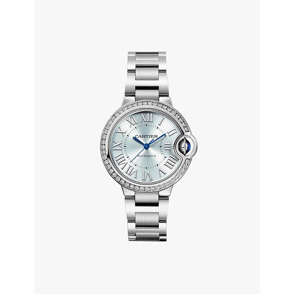 CRW4BB0028 Ballon Bleu de Cartier stainless-steel and 0.57ct brilliant-cut diamond automatic watch