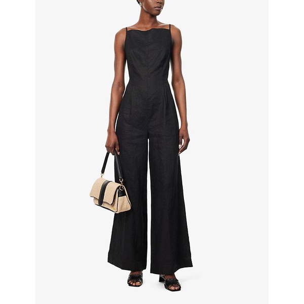 Ciara wide-leg linen jumpsuit