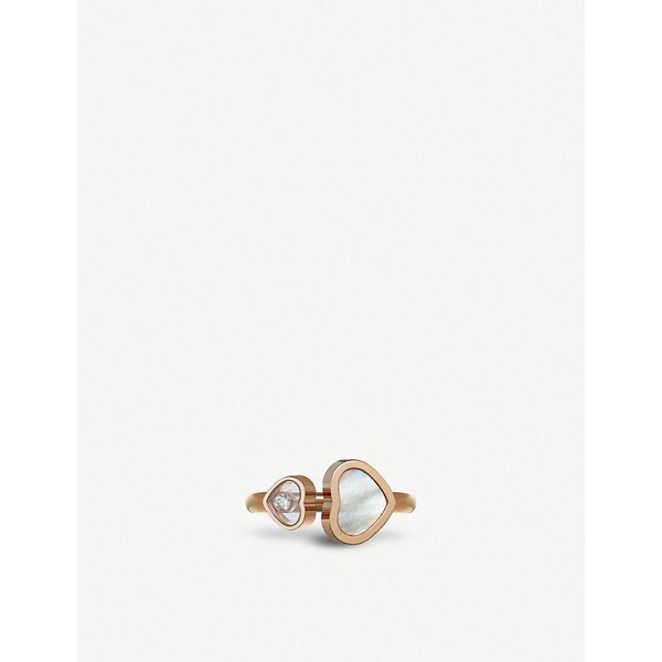 Happy Hearts 18c rose-gold and mother-of-pearl ring