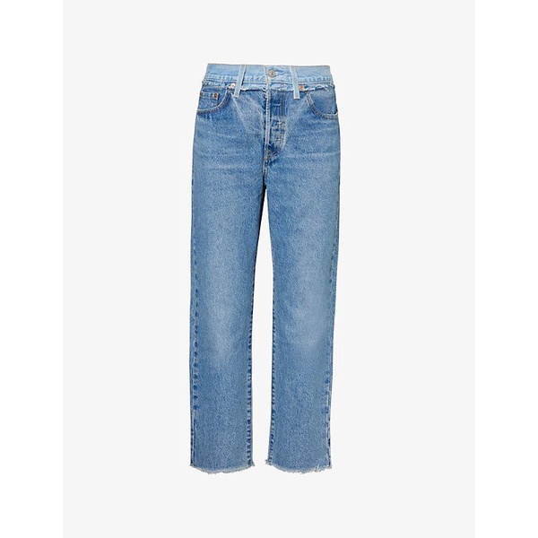 501 cropped straight-leg high-rise denim jeans