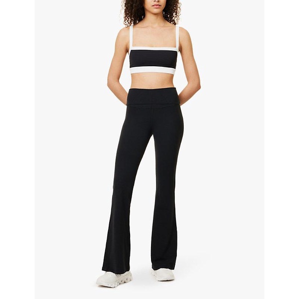 Raquel flared-leg mid-rise stretch-woven leggings