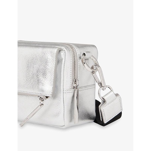 Bibi zip-pouch metallic leather cross-body bag