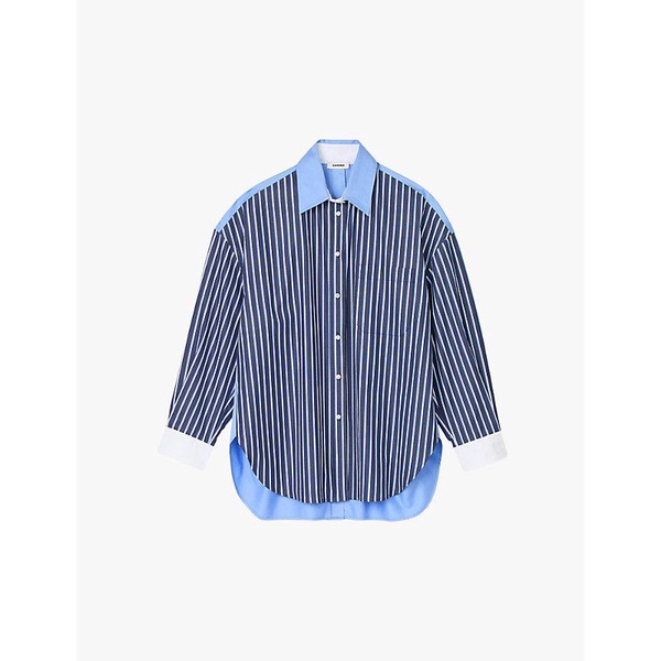 Relaxed-fit long-sleeve striped cotton shirt