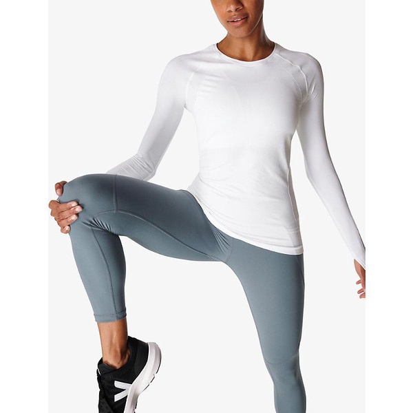 Athlete Seamless long-sleeve stretch-woven top