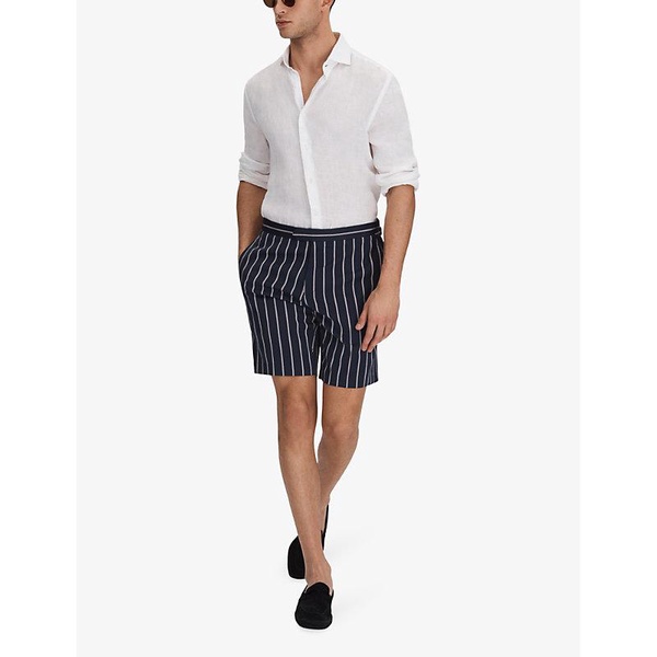 Lake stripe-print slim-fit stretch-woven shorts