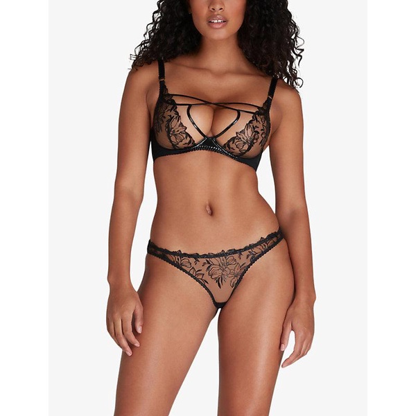 Ozella plunge underwired stretch-mesh bra