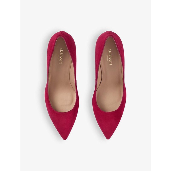 Floret stiletto-heel suede court shoes