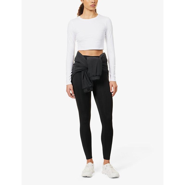 Alosoft cropped stretch-jersey top