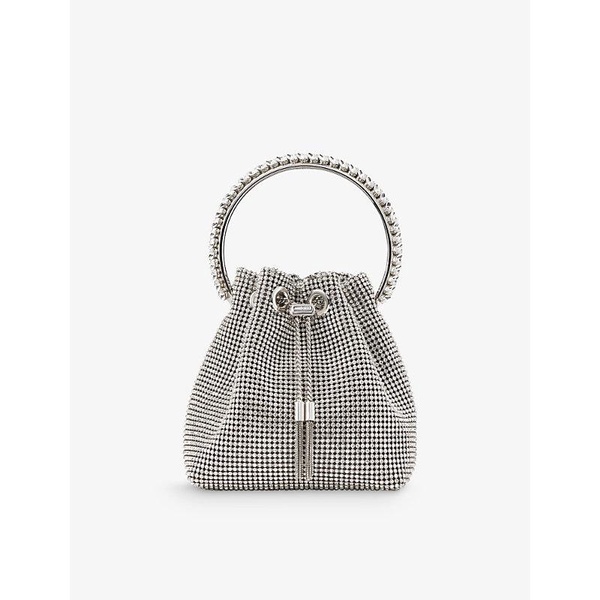 Bon Bon crystal-embellished mesh top-handle bag