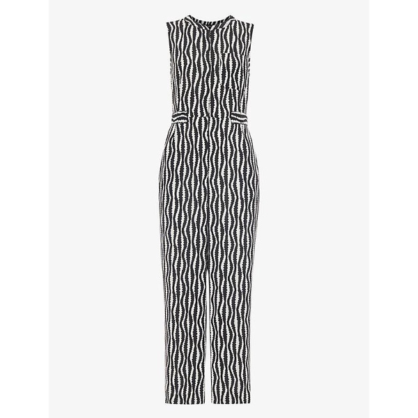 Josie optical rope-pattern woven jumpsuit