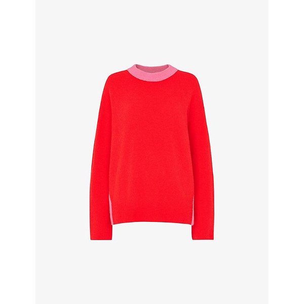 Colour-block relaxed-fit stretch-wool jumper