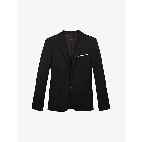 Regular-fit single-breasted wool blazer