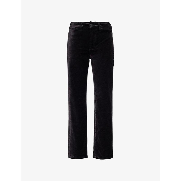 Isola Crop flared-leg mid-rise stretch-velvet trousers