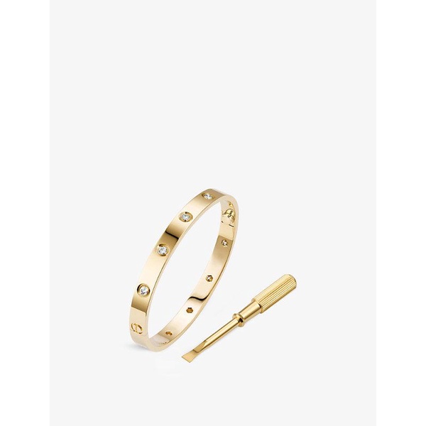 LOVE 18ct yellow-gold and 10 brilliant-cut diamond bracelet