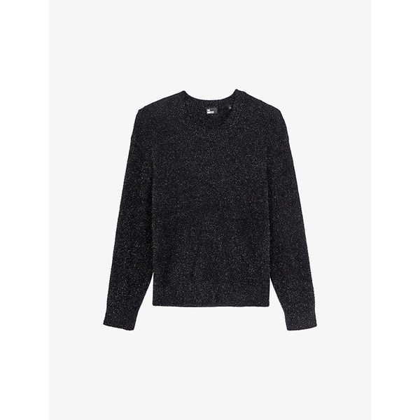 Crewneck long-sleeve knitted jumper