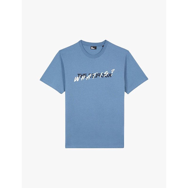 Graphic text-print relaxed-fit cotton T-shirt