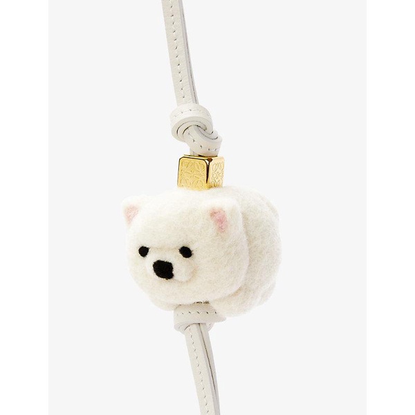 Chow Chow wool and leather charm