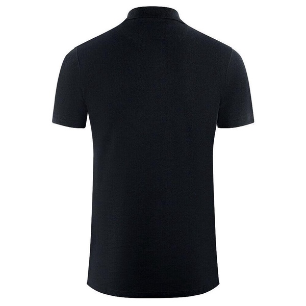 elegant contrast logo cotton polo men's shirt