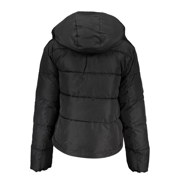 sleek long-sleeved jacket with removable women's hood