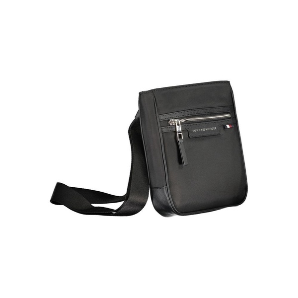 Black Polyester Shoulder Bag