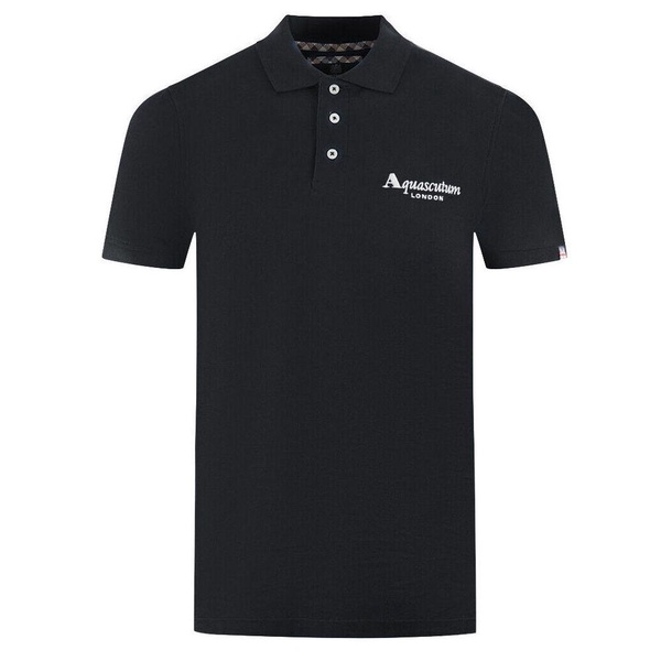 elegant contrast logo cotton polo men's shirt