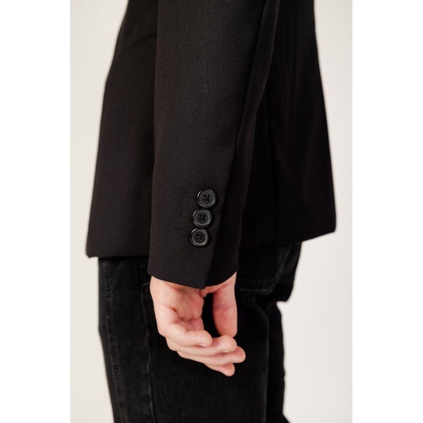 Black Polyester Blazer