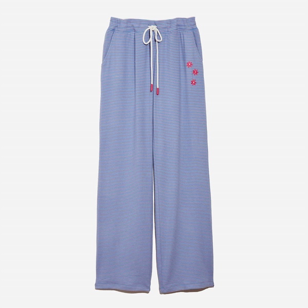 happy stripe sweatpant in glacier blue