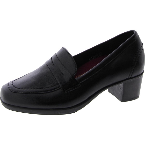 womens faux leather round toe loafers