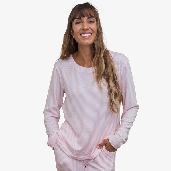 women's plus extra soft long sleeve lounge top