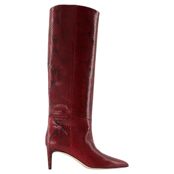 stiletto 60 boots -  - leather - burgundy