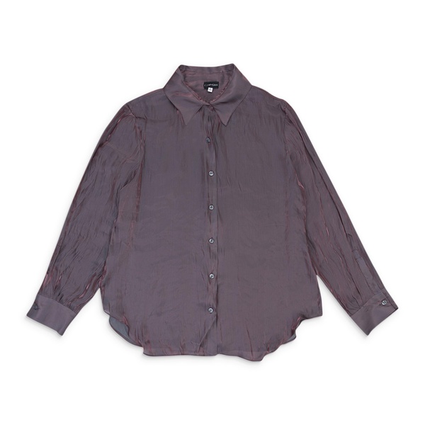 iridescent maroon button-up